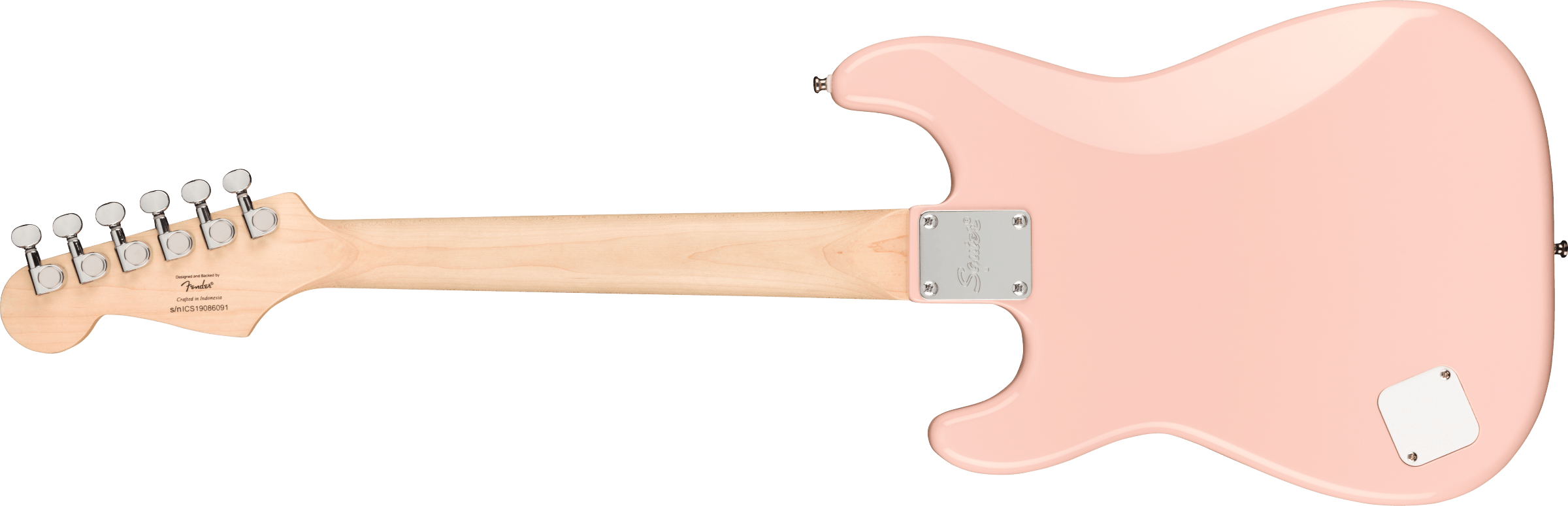 Squier Squier Mini Strat V2 Ht Sss Lau - Shell Pink - Guitare Électrique Enfant - Variation 1