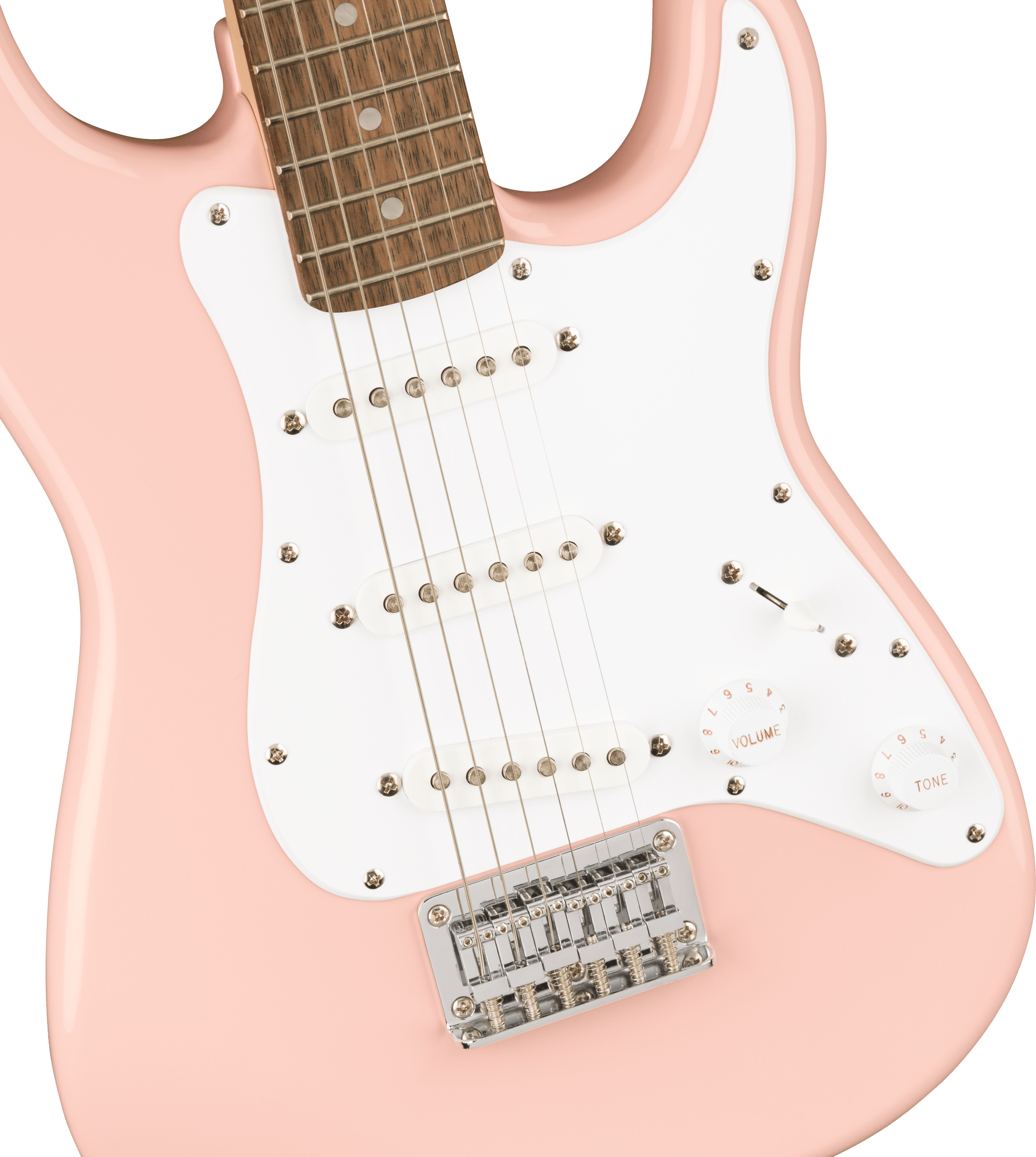 Squier Squier Mini Strat V2 Ht Sss Lau - Shell Pink - Guitare Électrique Enfant - Variation 2