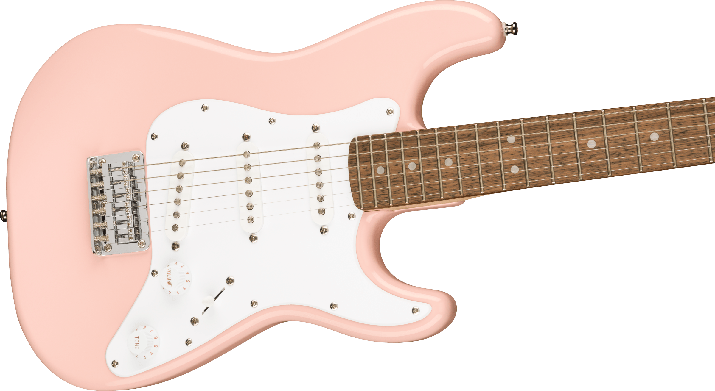 Squier Squier Mini Strat V2 Ht Sss Lau - Shell Pink - Guitare Électrique Enfant - Variation 3