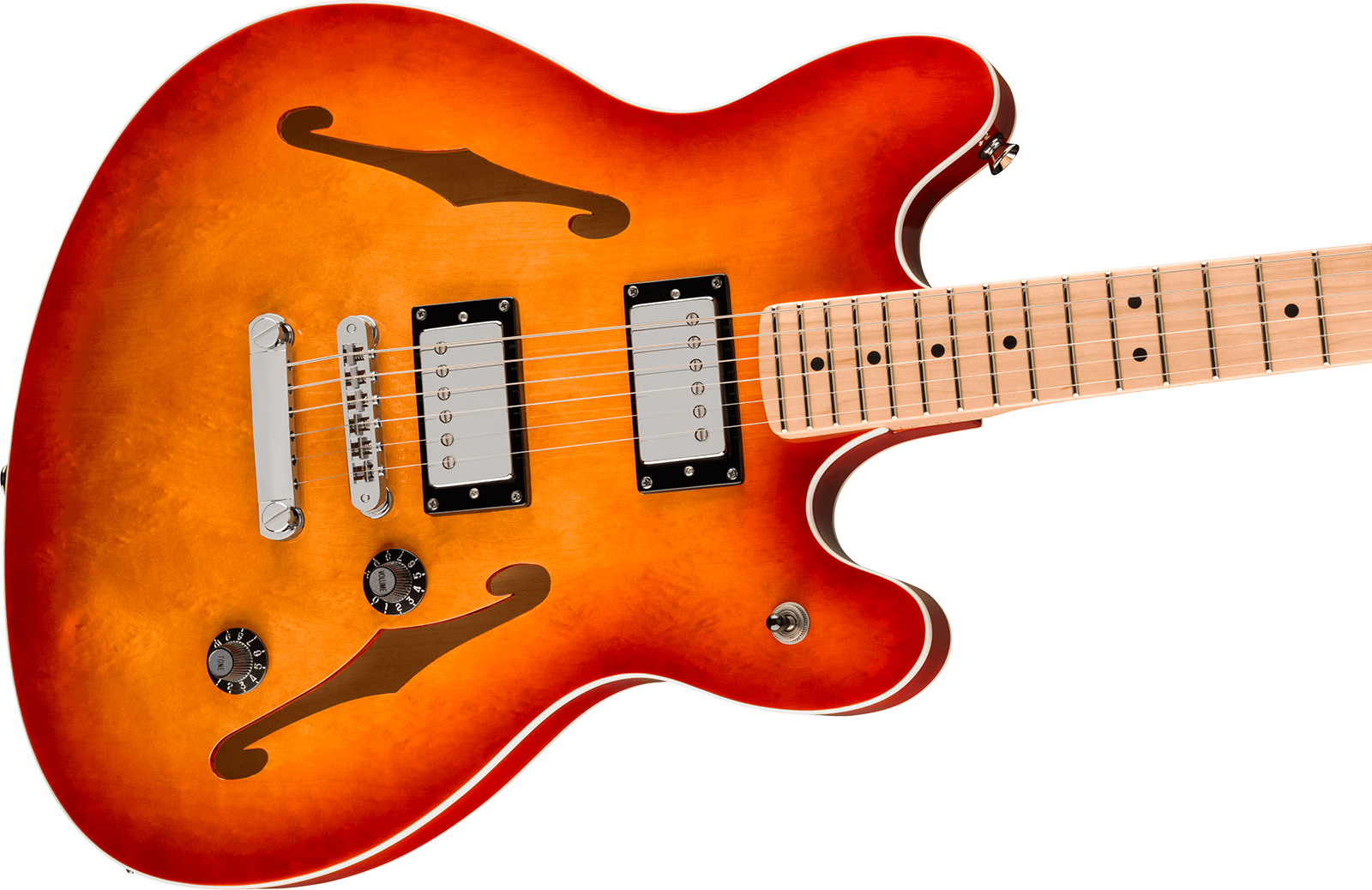 Squier Starcaster Deluxe Affinity 2h Ht Mn - Sienna Sunburst - Guitare Électrique RÉtro Rock - Variation 3