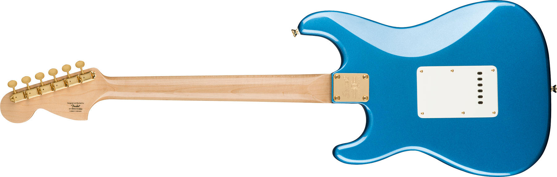 Squier Strat 40th Anniversary Gold Edition Lau - Lake Placid Blue - Guitare Électrique Forme Str - Variation 1