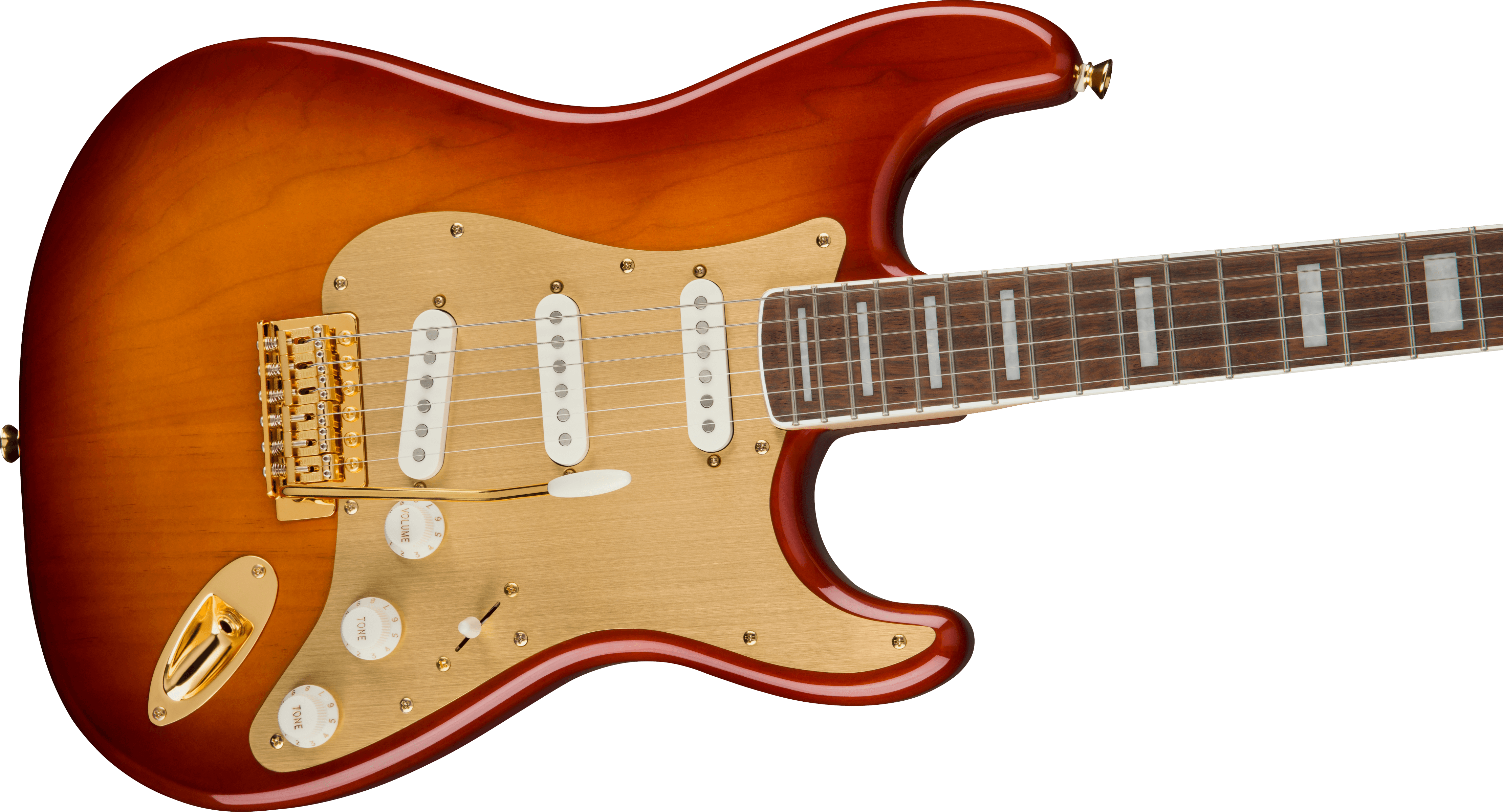 Squier Strat 40th Anniversary Gold Edition Lau - Sienna Sunburst - Guitare Électrique Forme Str - Variation 3