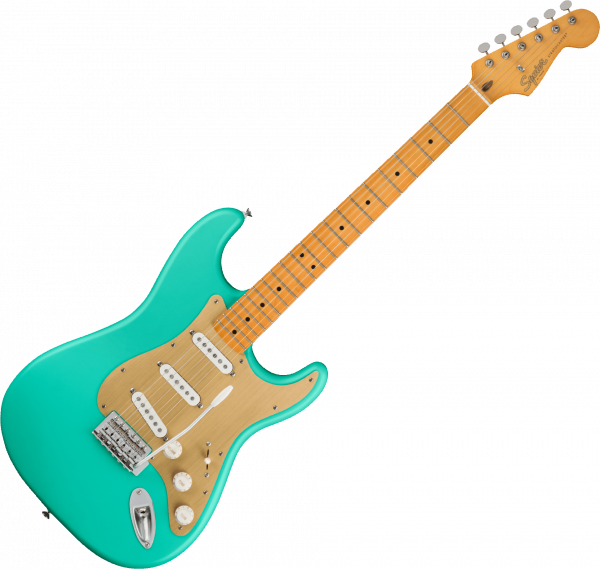 Guitare électrique solid body Squier 40th Anniversary Stratocaster Vintage Edition - Satin seafoam green