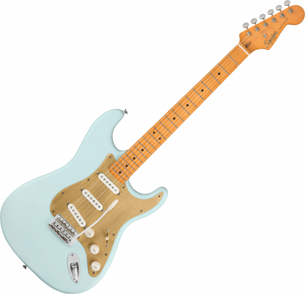 Guitare électrique solid body Squier 40th Anniversary Stratocaster Vintage Edition - Satin sonic blue
