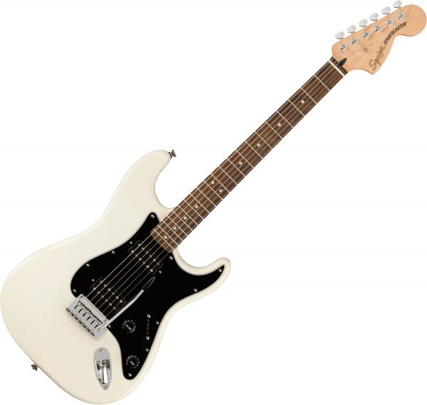 Guitare électrique solid body Squier Affinity Series Stratocaster HH 2021 (LAU) - Olympic white