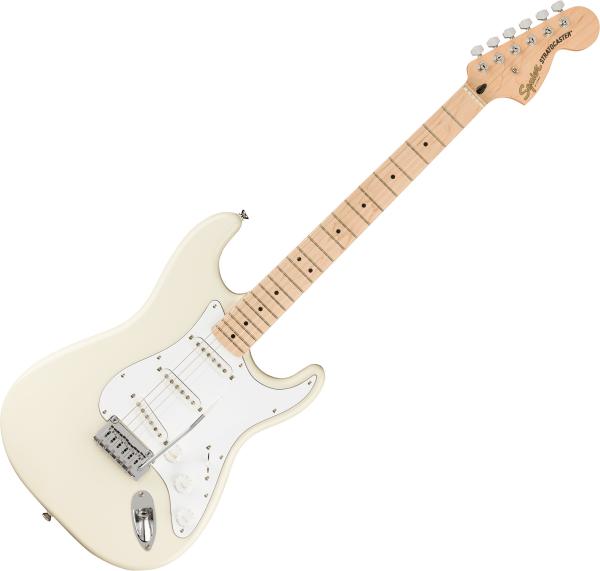 Guitare électrique solid body Squier Affinity Series Stratocaster 2021 (MN) - olympic white