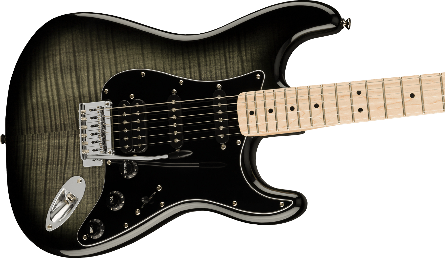 Squier Strat Affinity Fmt Hss 2021 Trem Mn - Black Burst - Guitare Électrique Forme Str - Variation 2