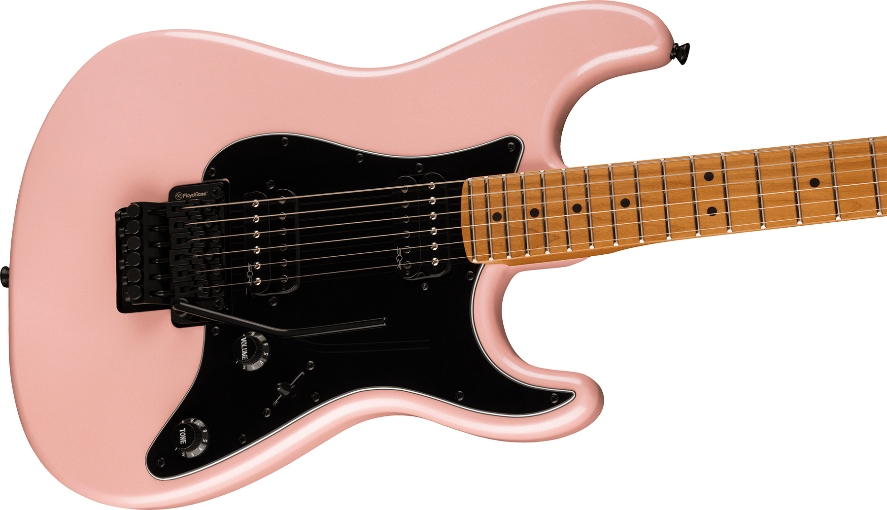 Squier Strat Contemporary Hh Fr Mn - Shell Pink Pearl - Guitare Électrique Forme Str - Variation 2