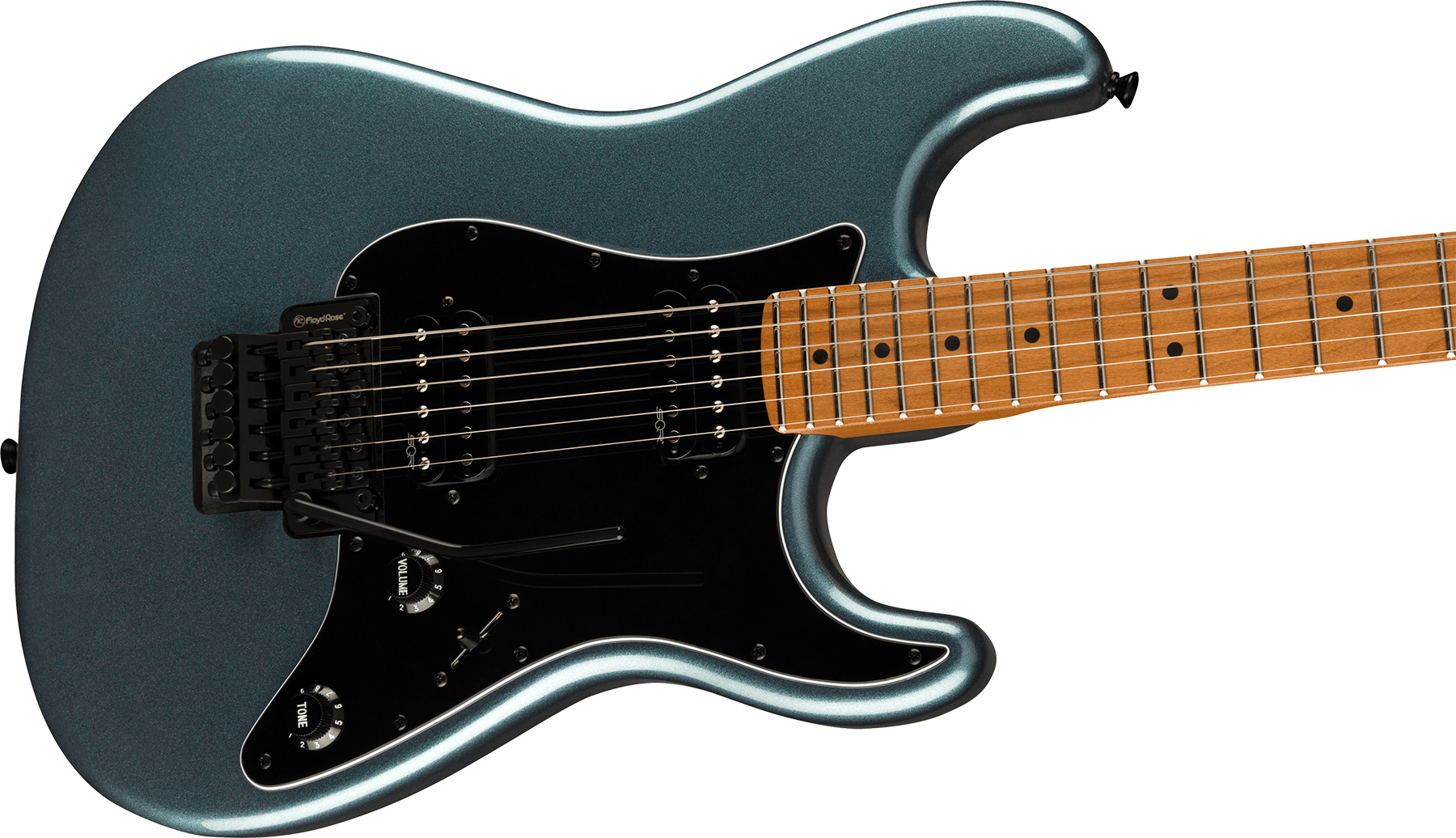 Squier Strat Contemporary Hh Fr Mn - Gunmetal Metallic - Guitare Électrique Forme Str - Variation 2