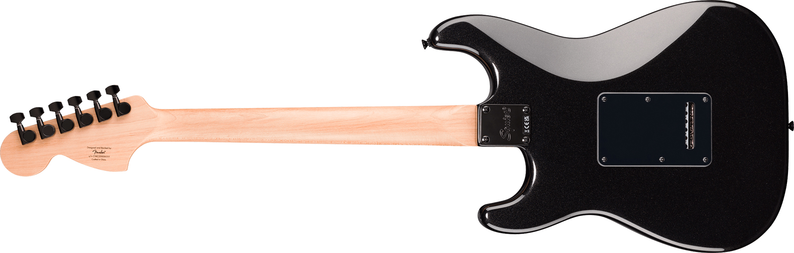 Squier Strat Hh Affinity 2h  Trem Lau - Metallic Black - Guitare Électrique Forme Str - Variation 1