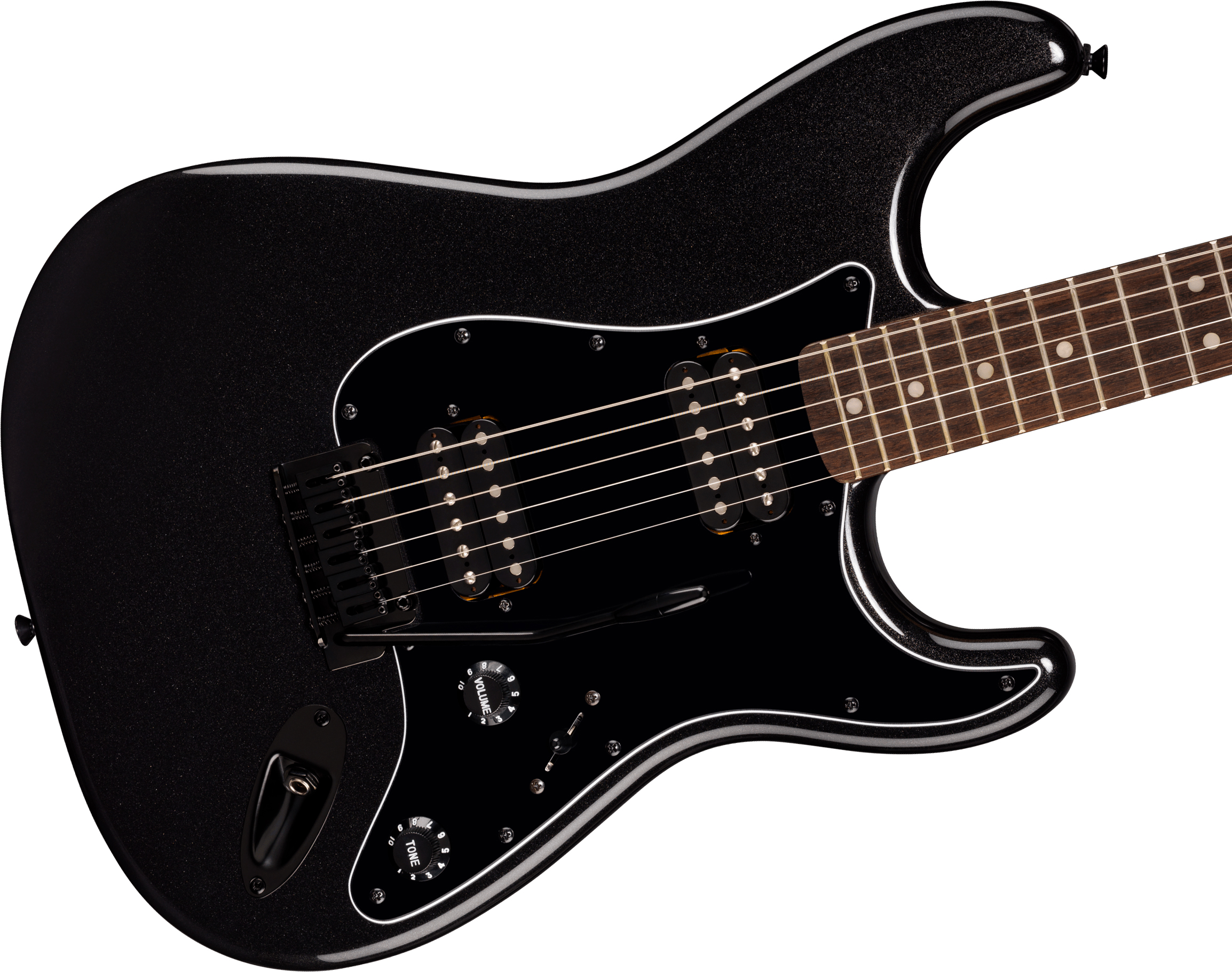 Squier Strat Hh Affinity 2h  Trem Lau - Metallic Black - Guitare Électrique Forme Str - Variation 2