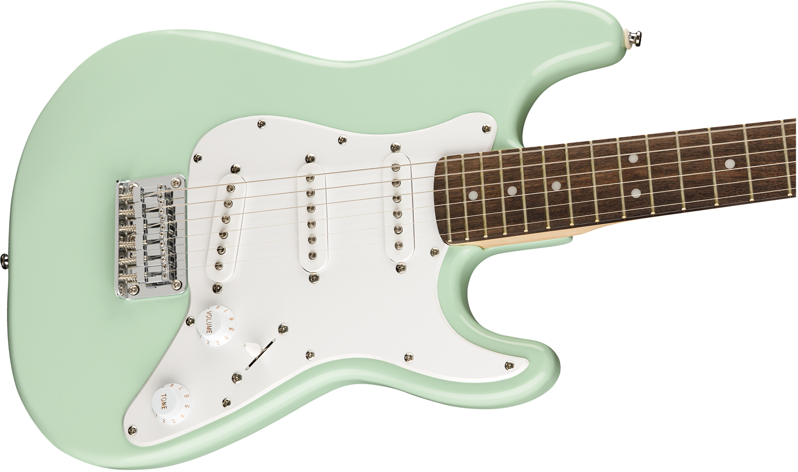 Squier Strat Mini Shsc 3s Ht Lau - Surf Green - Guitare Électrique Enfant - Variation 2