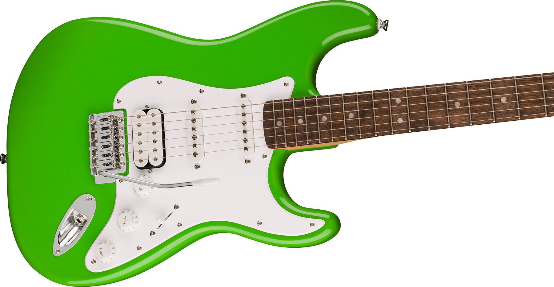 Squier Strat Sonic Hss Trem Lau - Lime Green - Guitare Électrique Forme Str - Variation 2