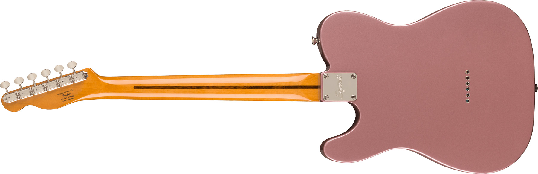 Squier Tele '50s Parchment Pickguard Classic Vibe Fsr 2s Ht Mn - Burgundy Mist - Guitare Électrique Forme Tel - Variation 1
