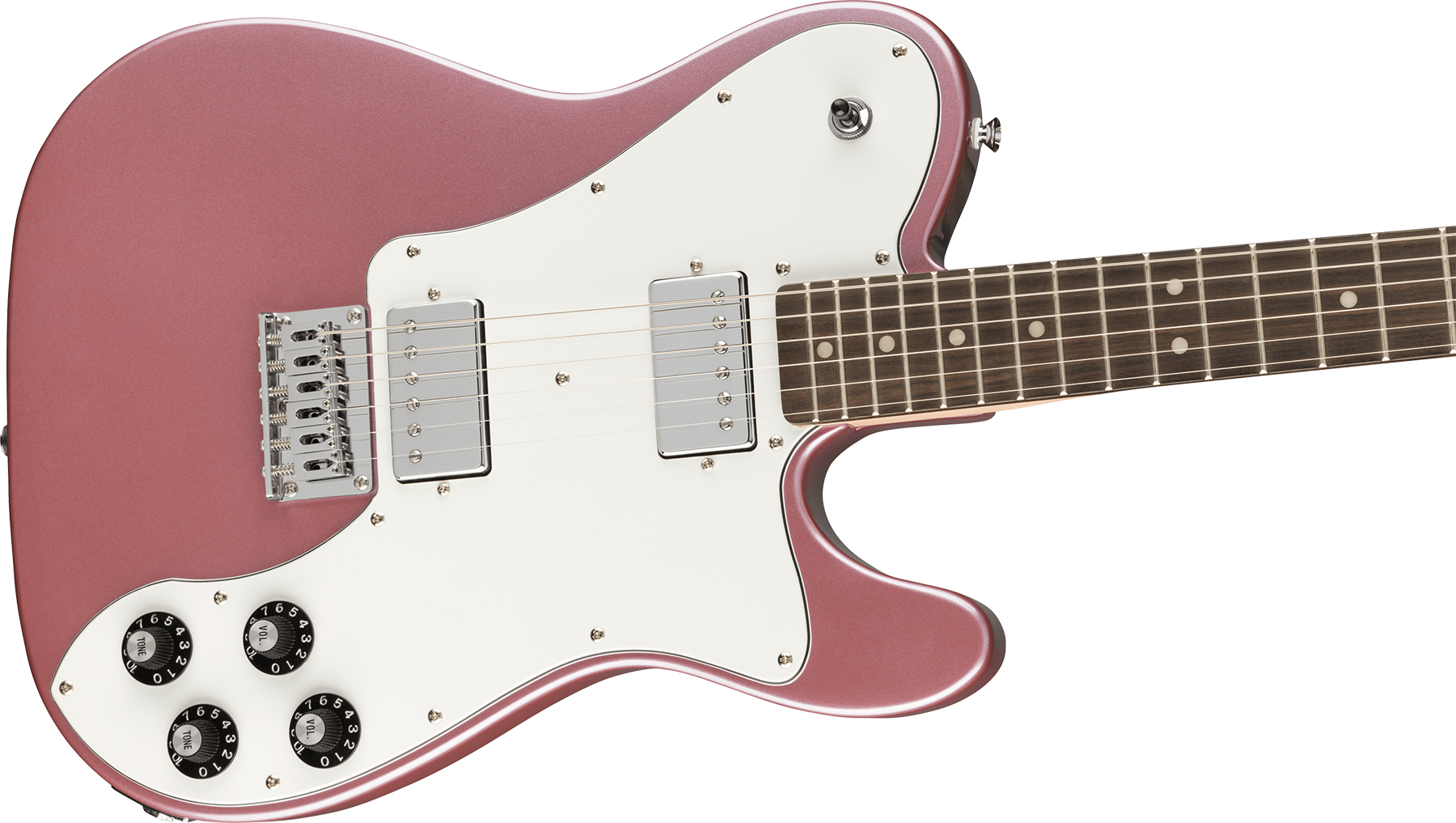 Squier Tele Affinity Deluxe 2021 Hh Ht Lau - Burgundy Mist - Guitare Électrique Forme Tel - Variation 2