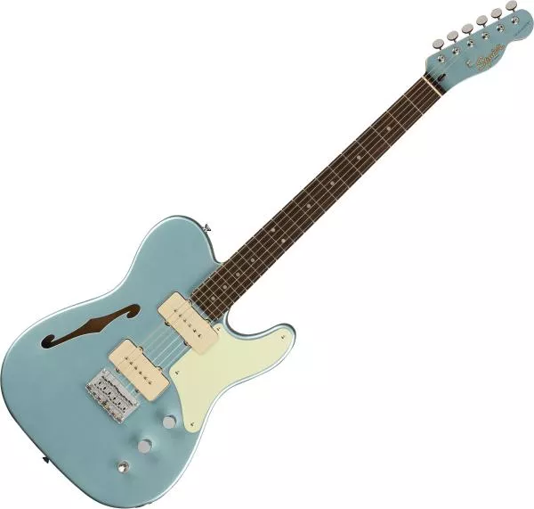 Guitare électrique solid body Squier FSR Paranormal Cabronita Telecaster Thinline,Mint Pickguard, Matching Headstock - Ice blue metallic