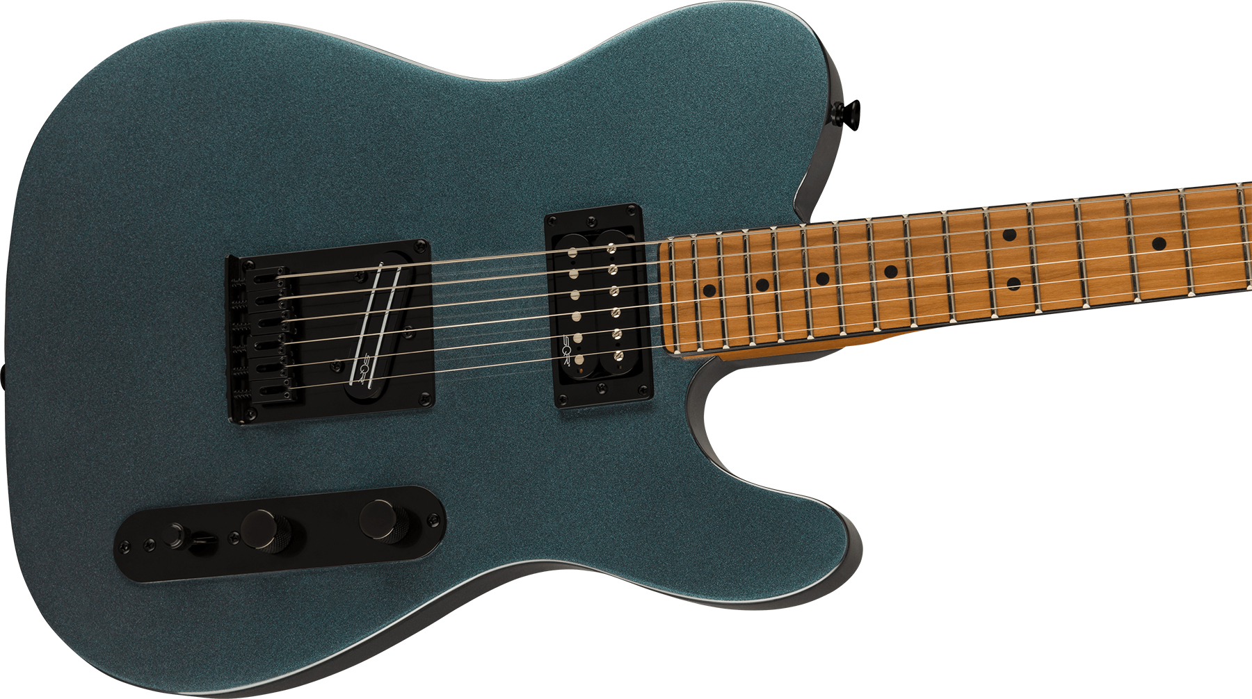 Squier Tele Contemporary Rh Hh Ht Mn - Gunmetal Metallic - Guitare Électrique Forme Tel - Variation 2