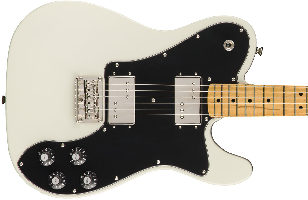 Squier Tele Deluxe Classic Vibe 70s 2019 Hh Mn - Olympic White - Guitare Électrique Forme Tel - Variation 1