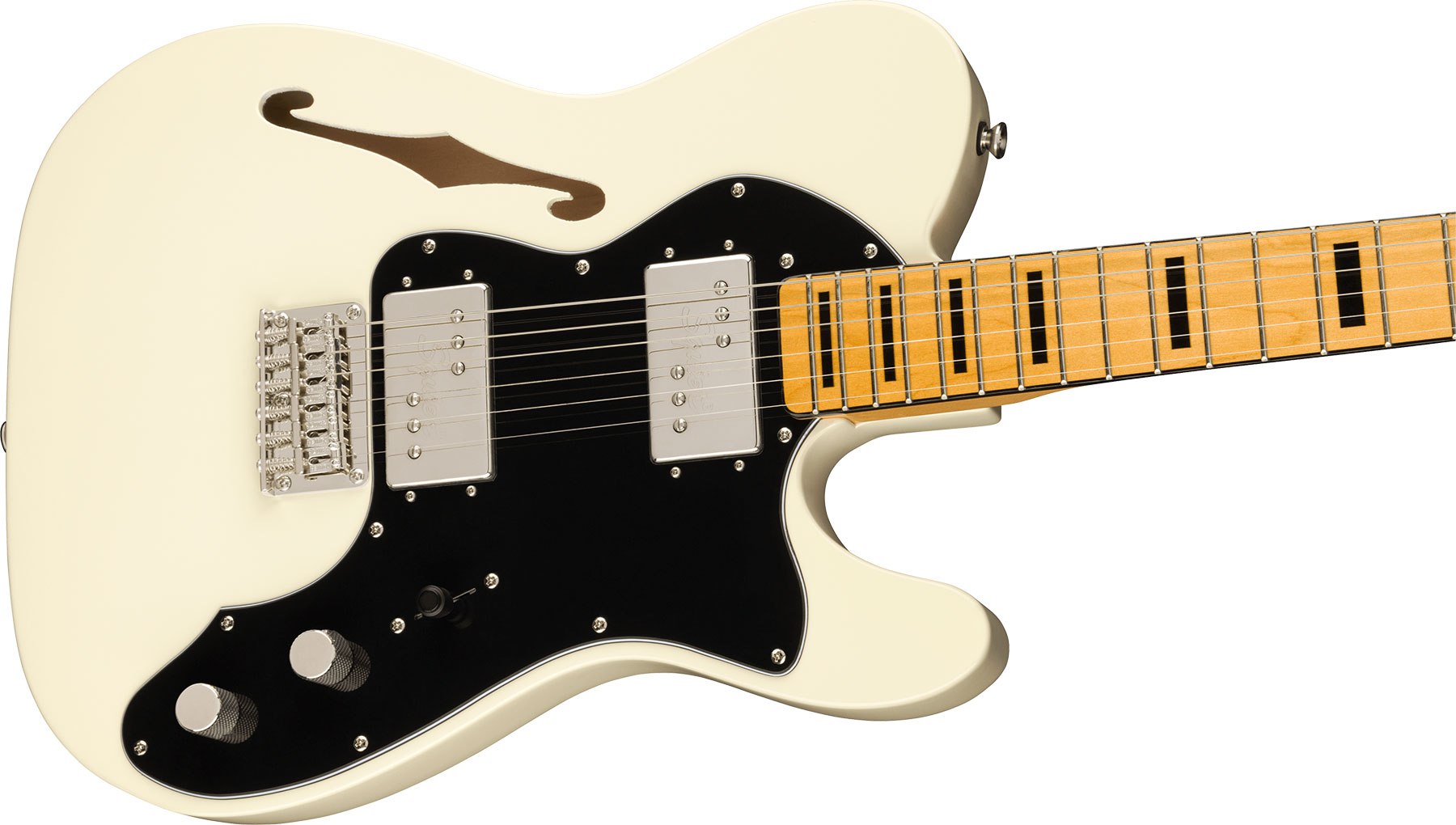 Squier Tele Thinline '70s Classic Vibe Fsr Ltd Hh Mn - Olympic White - Guitare Électrique Forme Tel - Variation 2