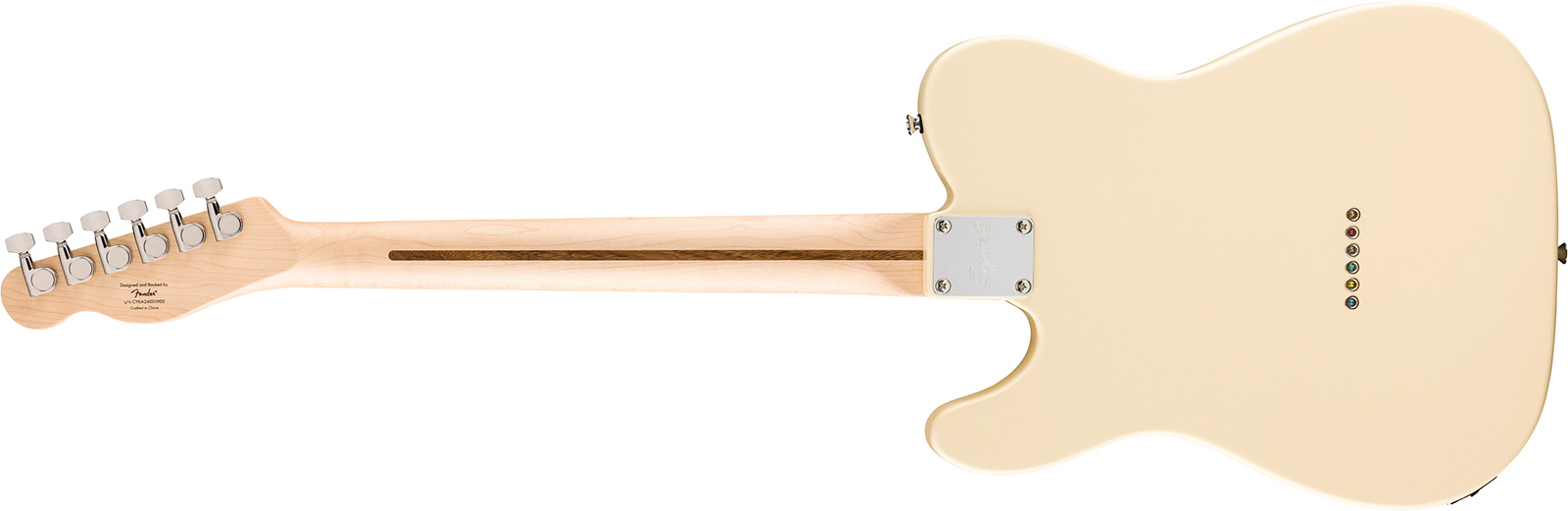 Squier Tele Thinline Affinity 2s Ht Lau - Olympic White - Guitare Électrique 1/2 Caisse - Variation 1
