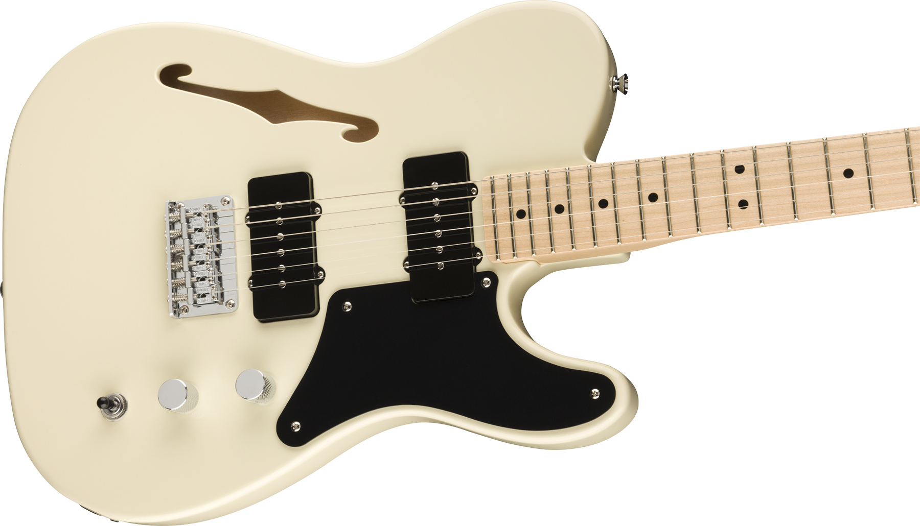 Squier Tele Thinline Cabronita Paranormal Ss Ht Mn - Olympic White - Guitare Électrique Forme Tel - Variation 2