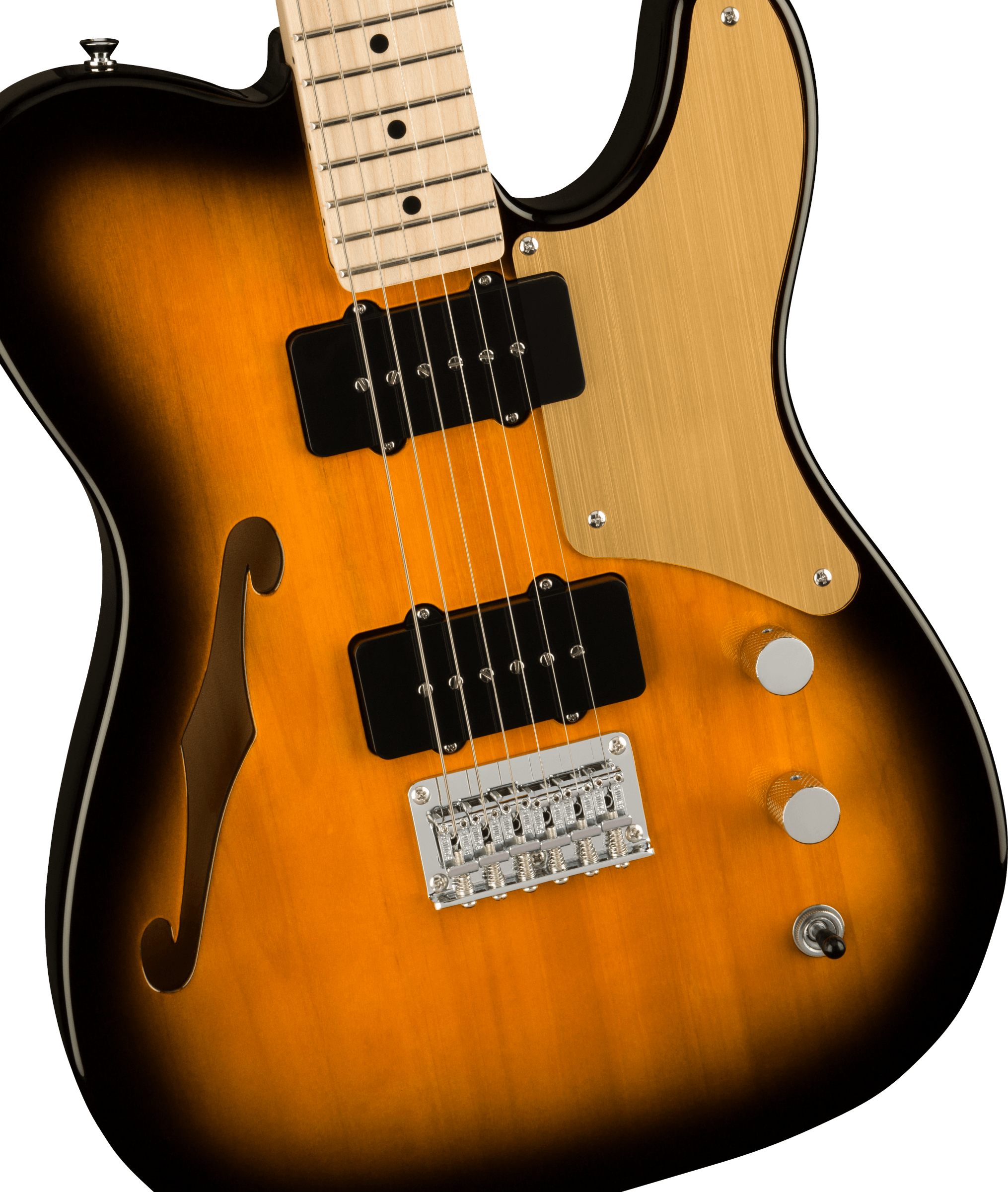 Squier Tele Thinline Cabronita Paranormal Ss Ht Mn - 2 Tone Sunburst - Guitare Électrique Forme Tel - Variation 2