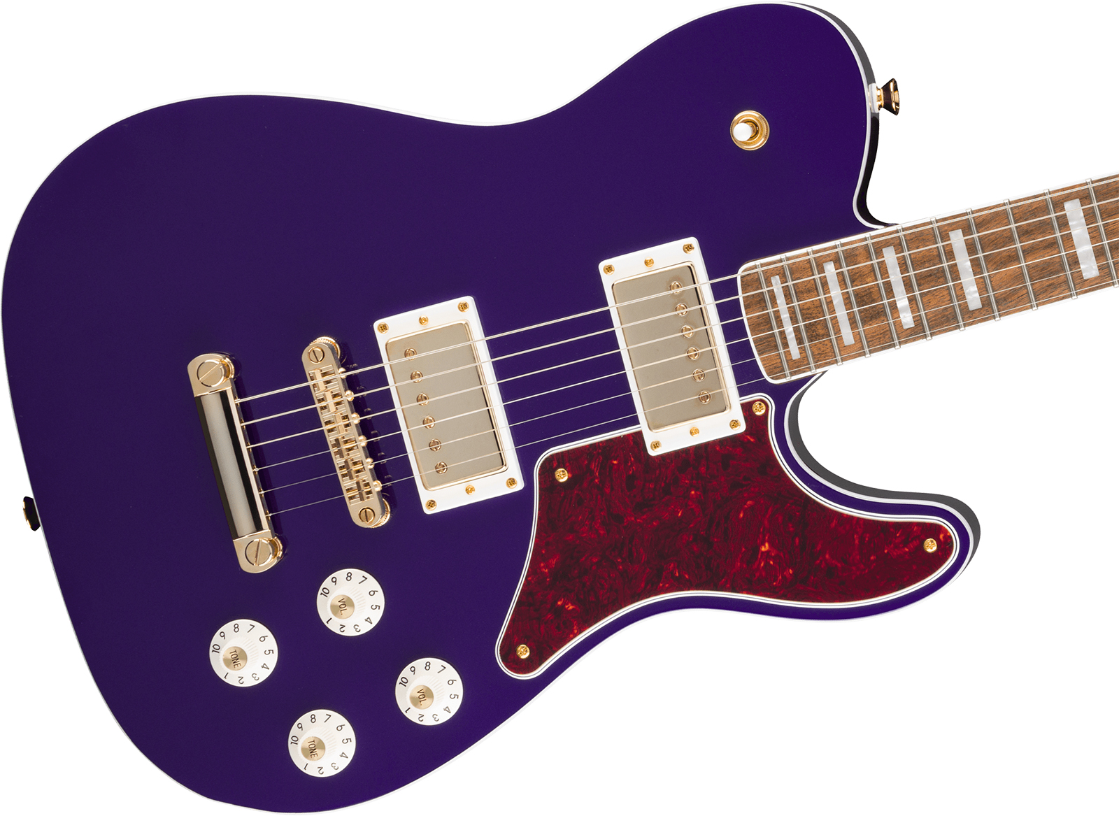 Squier Tele Troublemaker Deluxe Paranormal Ltd Ind 2h Ht Lau - Purple Metallic - Guitare Électrique Forme Tel - Variation 2