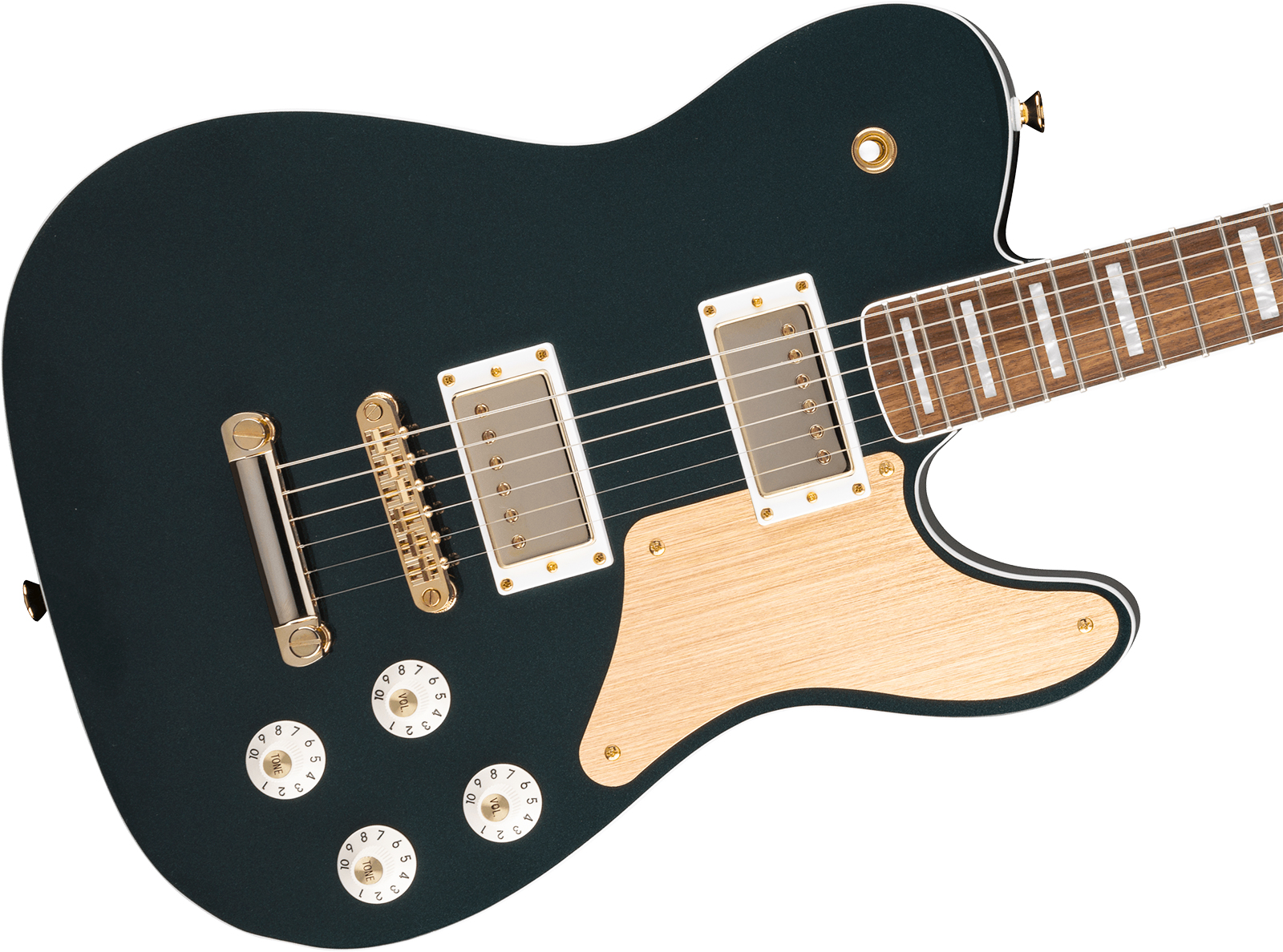 Squier Tele Troublemaker Deluxe Paranormal Ltd Ind 2h Ht Lau - Cadillac Green - Guitare Électrique Forme Tel - Variation 2