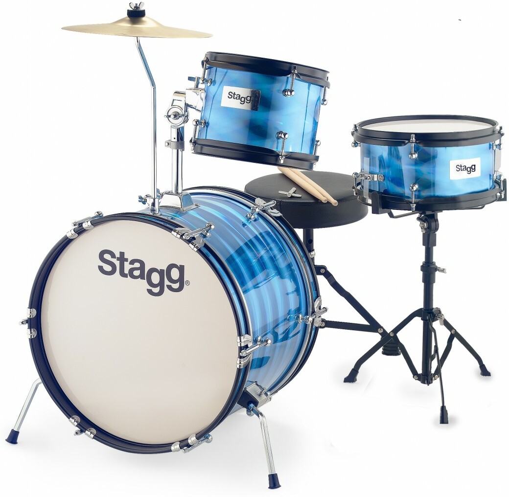 Stagg Batterie Junior 3/16b - 3 FÛts - Bleu - Batterie Acoustique Junior - Main picture