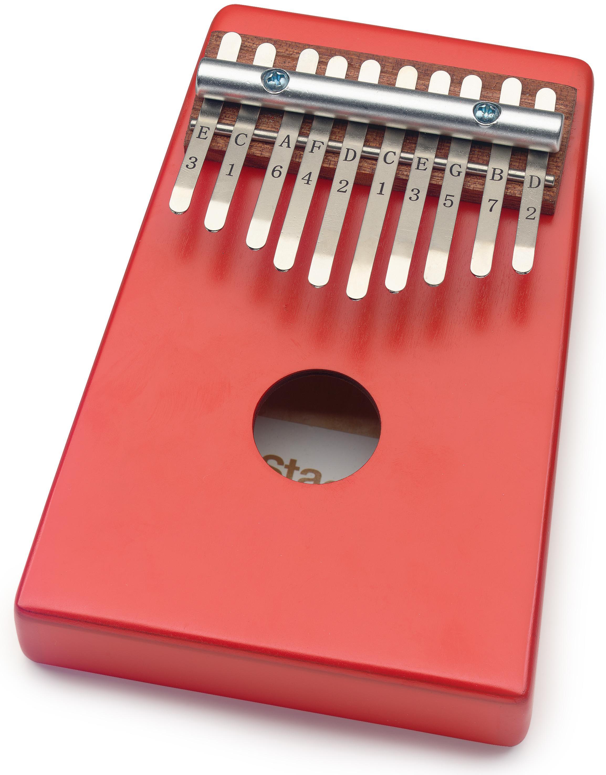 Percussions à frapper Stagg Kalimba enfant 10 notes Rouge