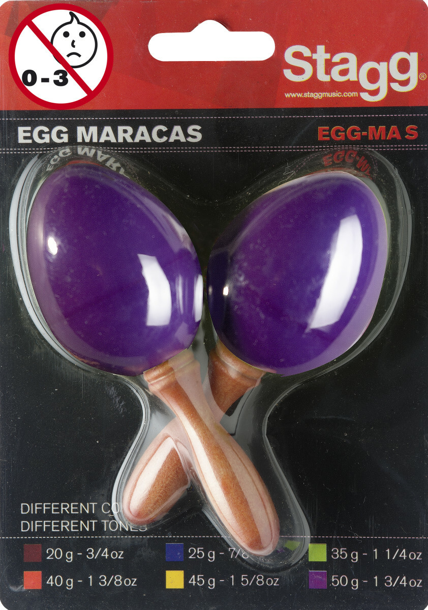 Stagg Paire De Maracas Oeufs En Plastique Violet - Percussions À Secouer - Main picture