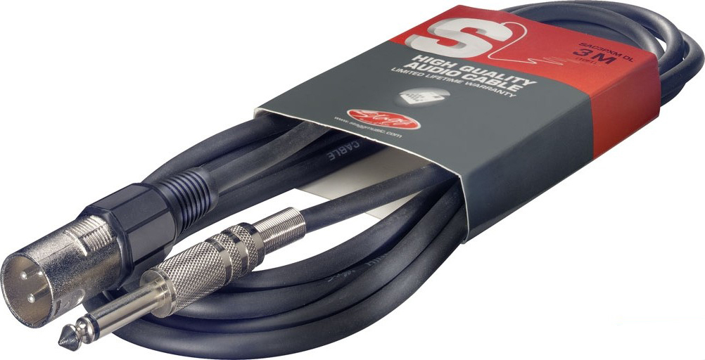 Stagg Sac3pxm Dl Jack Male Mono Vers Xlr Male Mono 3m - CÂble - Main picture