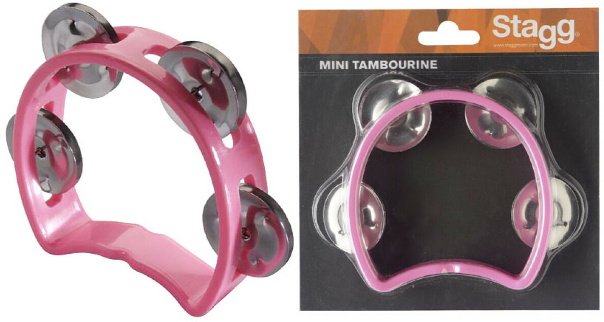 Stagg Tab Mini  Plastique 4 Cymbalettes Pink - Percussions À Secouer - Main picture