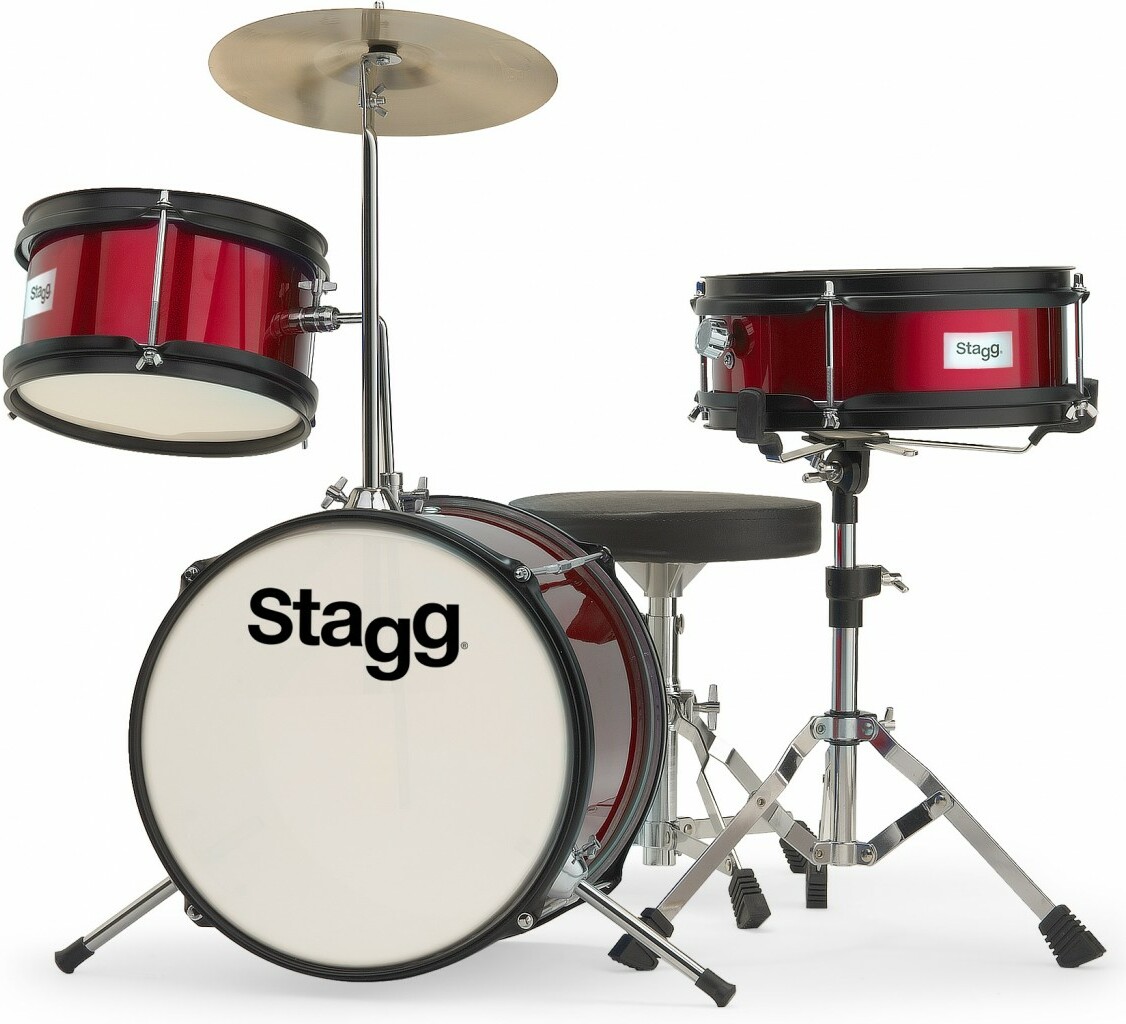 Stagg Tim Jr3/12 Rd - 3 FÛts - Rouge - Batterie Acoustique Junior - Main picture