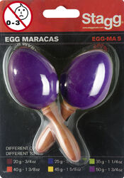 Percussions à secouer Stagg EGG-MA S/PP Paire De Maracas Oeufs En Plastique Violet