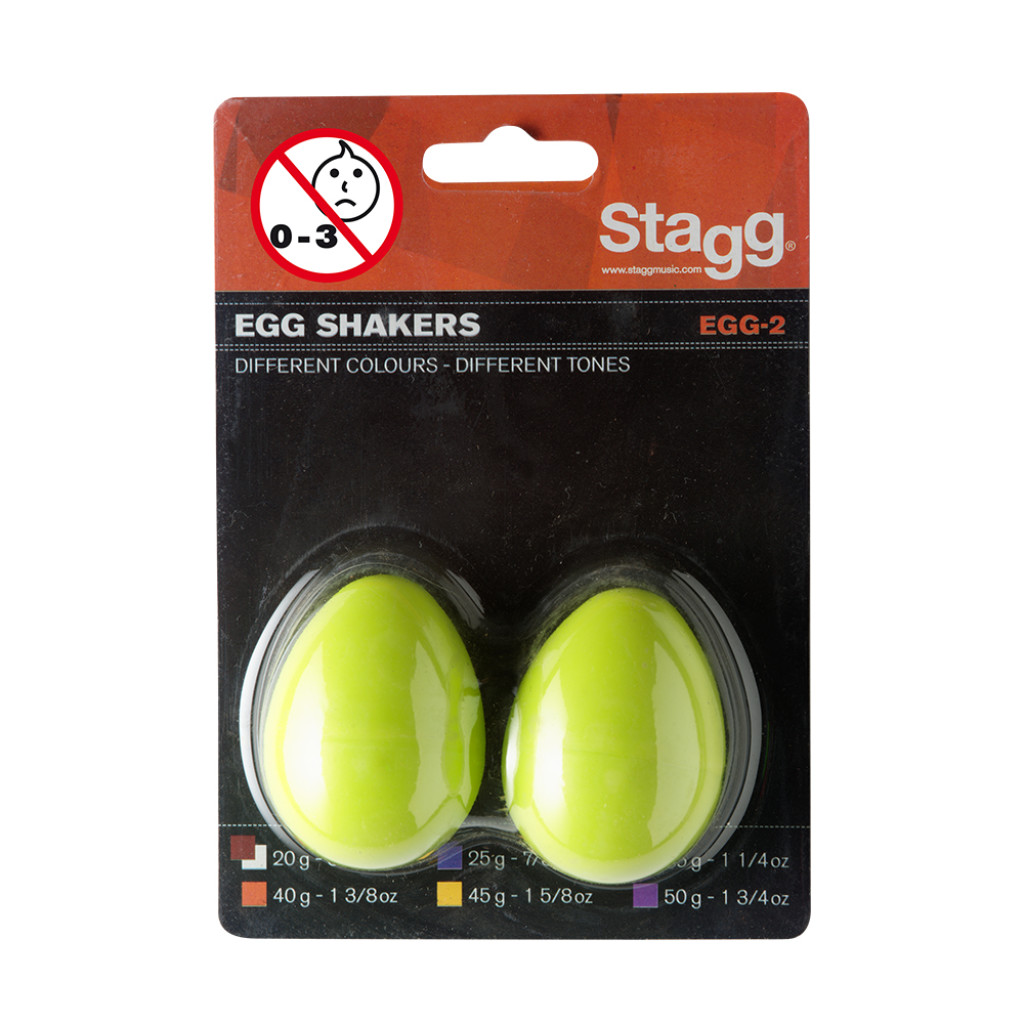 Stagg Egg-2 Gr Paire De Egg Shakers En Plastique Green - Percussions À Secouer - Variation 1