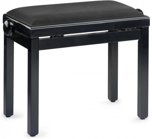 Stagg PB39 WHM VWH Piano Bench – Matte White Finish, White Velvet Seat, For Keyboard Or Piano