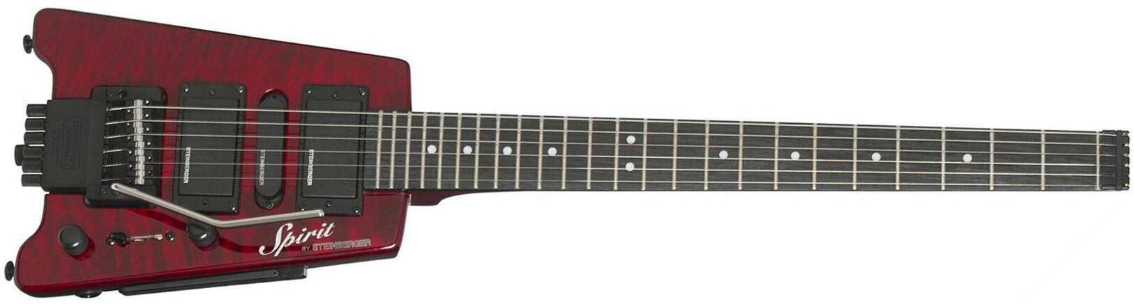 Steinberger Gt-pro Deluxe Quilt Top Outfit Hsh Trem Rw +housse - Wine Red - Guitare Électrique Voyage - Main picture