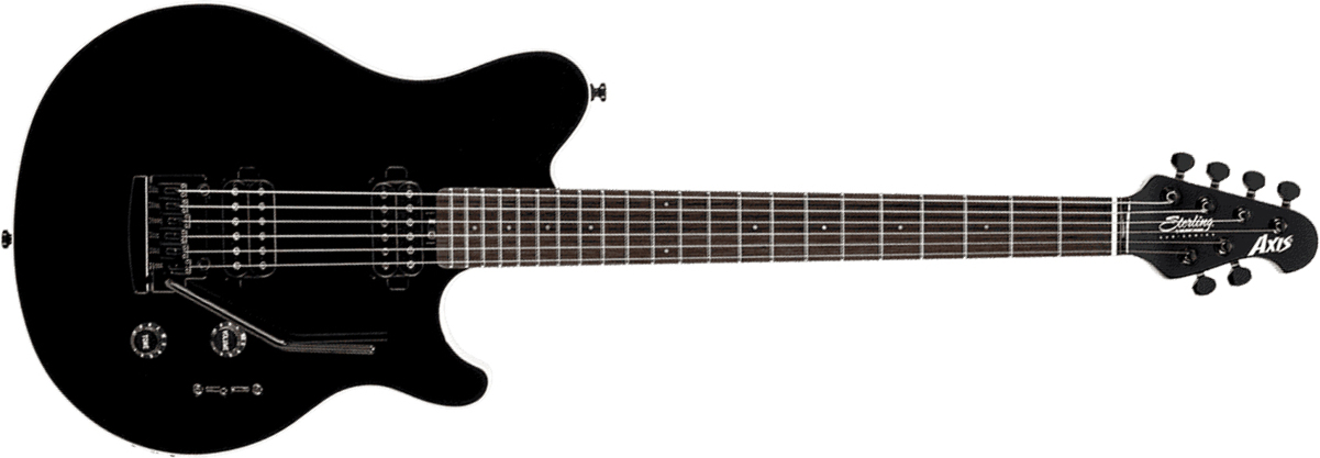 Sterling By Musicman Axis Ax3s Hh Trem Jat - Black - Guitare Électrique Single Cut - Main picture