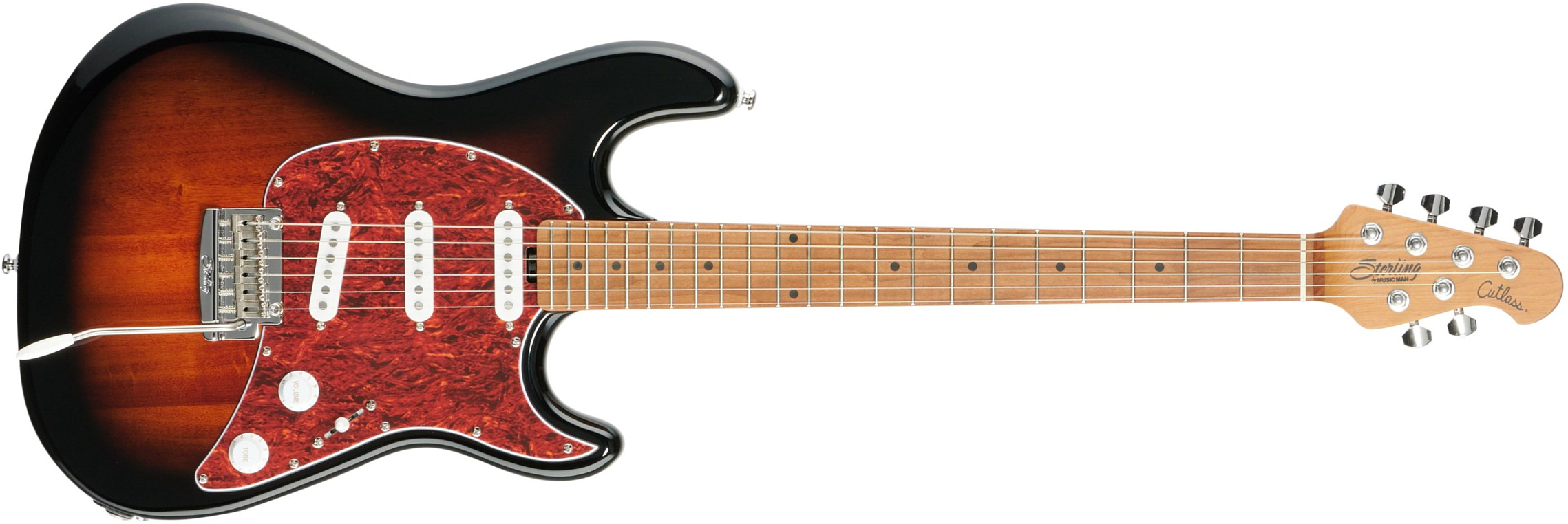 Sterling By Musicman Cutlass Ct50sss 3s Trem Mn - Vintage Sunburst - Guitare Électrique Forme Str - Main picture