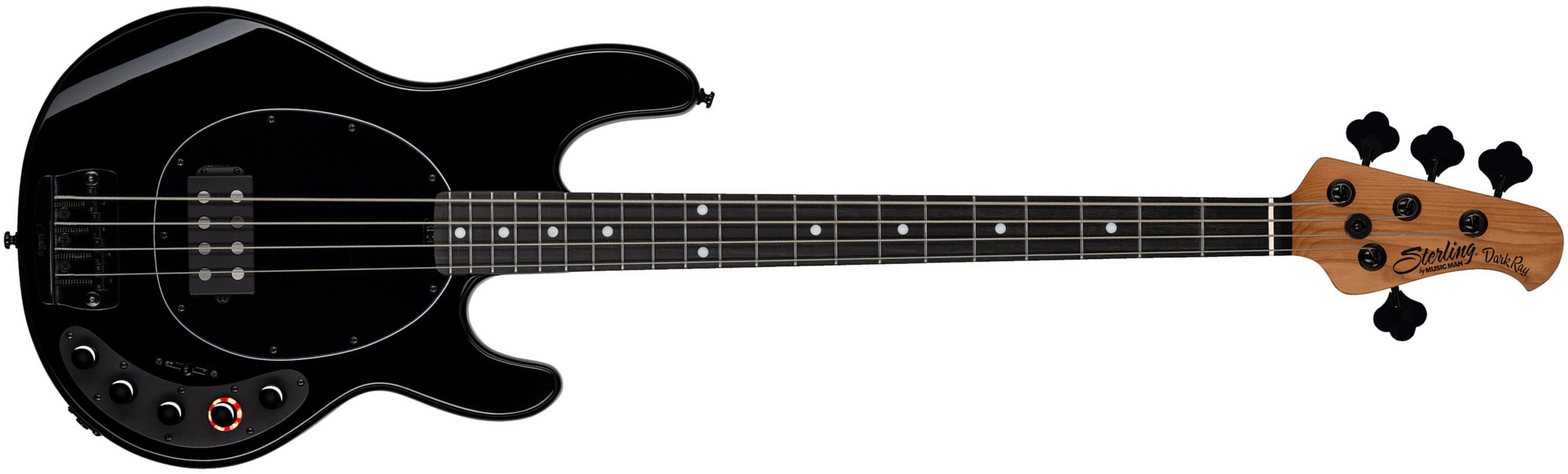 Sterling By Musicman Darkray 4c Active 1h Darkglass Eb - Full Black - Basse Électrique Solid Body - Main picture