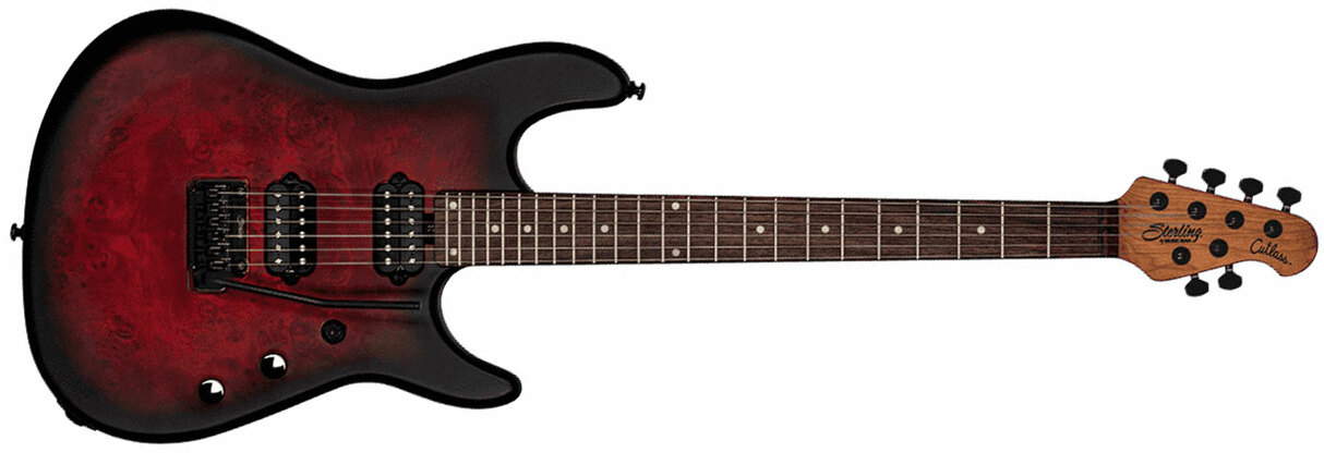 Sterling By Musicman Jason Richardson6 Cutlass Signature 2h Trem Rw - Dark Scarlet Burst Satin - Guitare Électrique Forme Str - Main picture