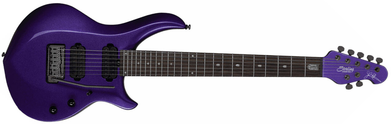 Sterling By Musicman John Petrucci Majesty X Maj170x Signature Hh Trem Rw - Purple Metallic - Guitare Électrique 7 Cordes - Main picture
