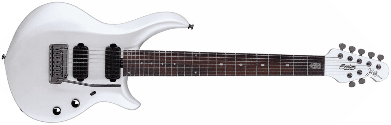 Sterling By Musicman John Petrucci Majesty X Maj170x Signature Hh Trem Rw - Pearl White - Guitare Électrique 7 Cordes - Main picture