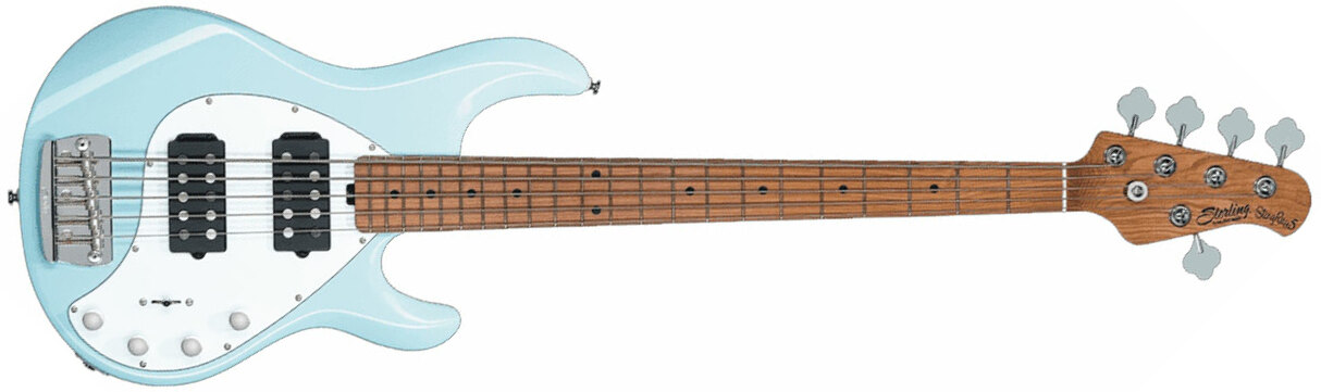 Sterling By Musicman Stingray 5 Ray35hh 5c Active Mn - Daphne Blue - Basse Électrique Solid Body - Main picture
