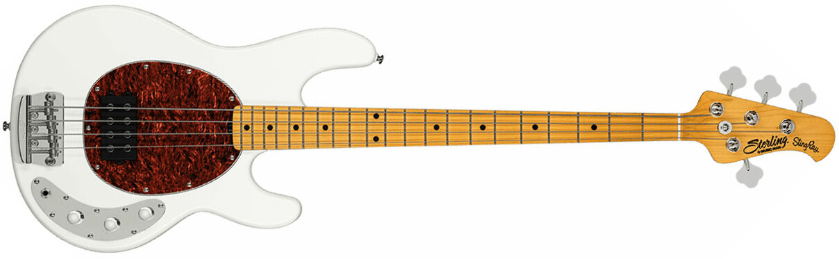 Sterling By Musicman Stingray Classic Ray24ca Active 1h Mn - Olympic White - Basse Électrique Solid Body - Main picture