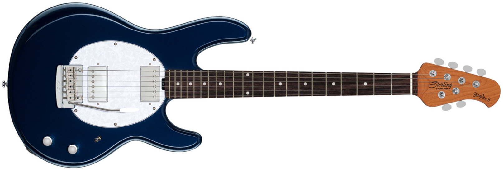 Sterling By Musicman Stingray Ii Trem Hh Rw - Blue Pearl - Guitare Électrique Forme Str - Main picture