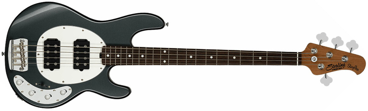 Sterling By Musicman Stingray Ray34hh Active 2h Rw - Charcoal Frost - Basse Électrique Solid Body - Main picture