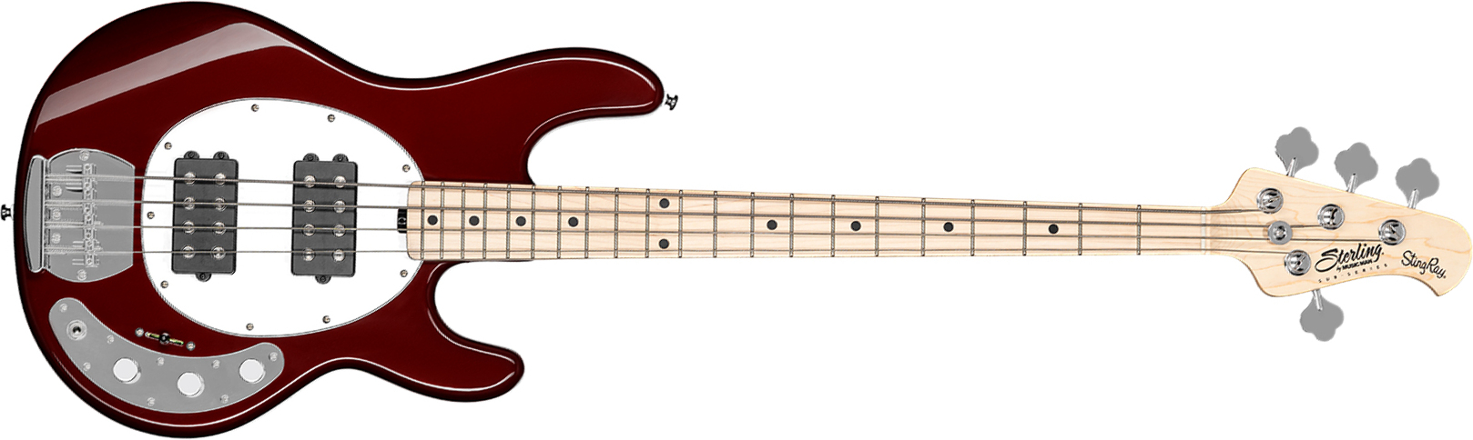 Sterling By Musicman Stingray Ray4hh Active Mn - Candy Apple Red - Basse Électrique Solid Body - Main picture
