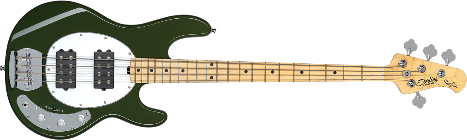 Sterling By Musicman Stingray Ray4hh Active Mn - Olive - Basse Électrique Solid Body - Main picture